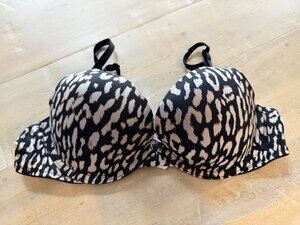 Victoria's Secret Push Up Bra Leopard Animal Print 34B